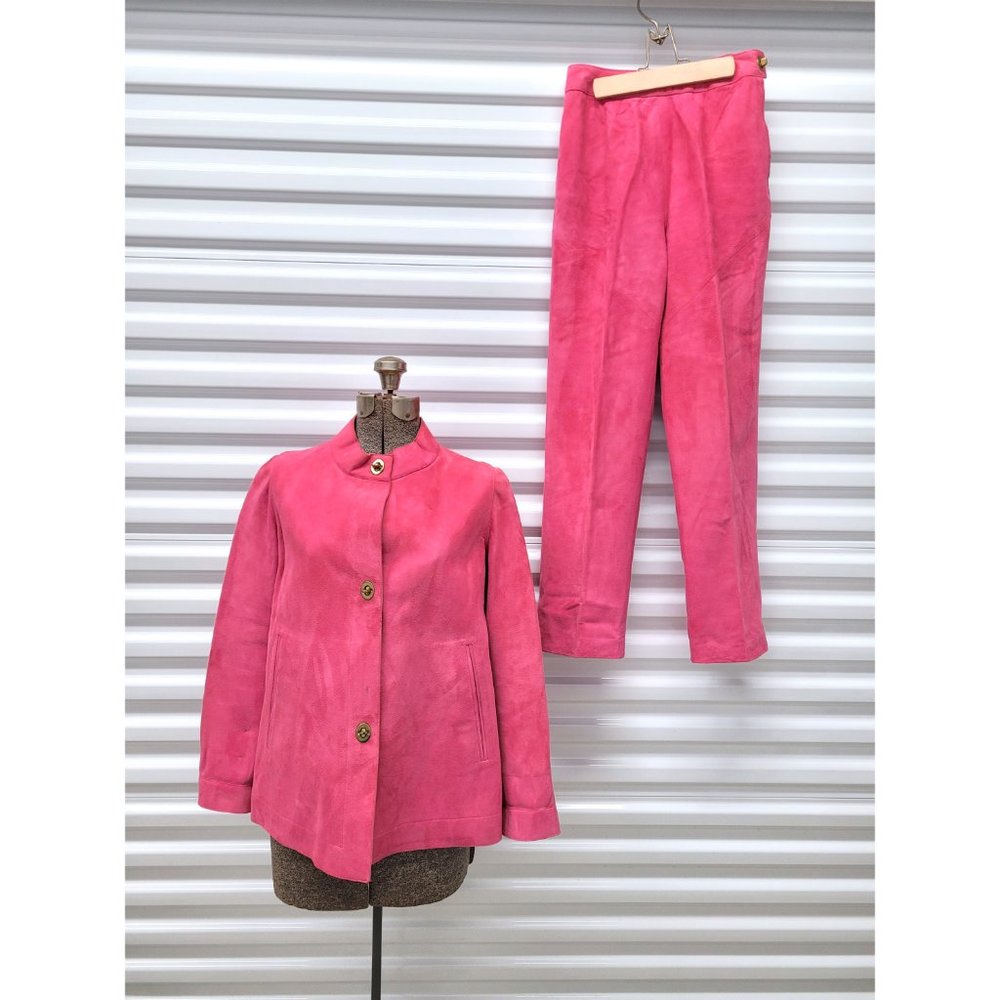 Vintage 60s Bonnie Cashin Leather Jacket Pants Set